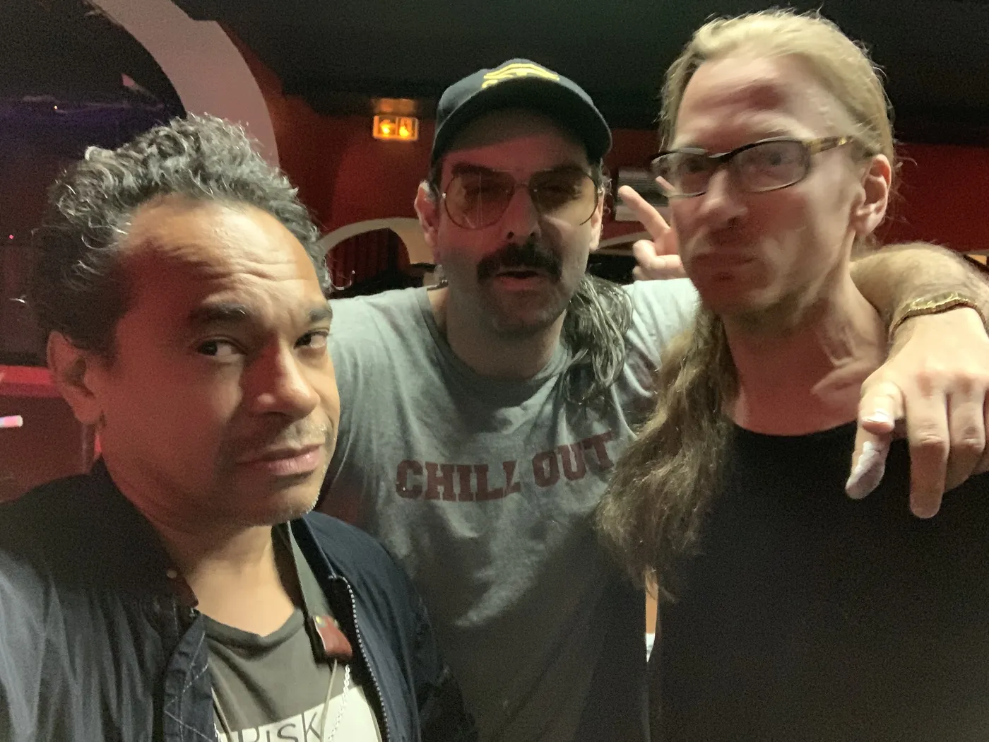 Jay Rodriguez Sierra: With painter Spencer Sweeney and pianist Pete Drungle at the Headz art exhibition in Paris, October 2019.